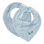 Apaszko-bandanka muślinowa zestaw 2 szt. Pure Denim Blue / Little Dutch