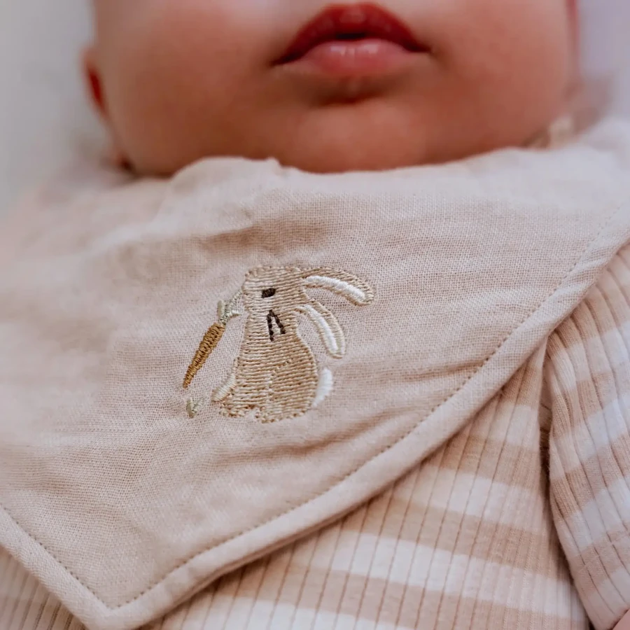 Apaszko-bandanka muślinowa zestaw 2 szt. Baby Bunny / Little Dutch