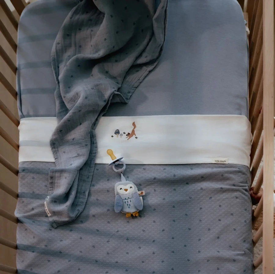 Otulacz muślinowy 120x120 cm Pure Denim Blue / Little Dutch