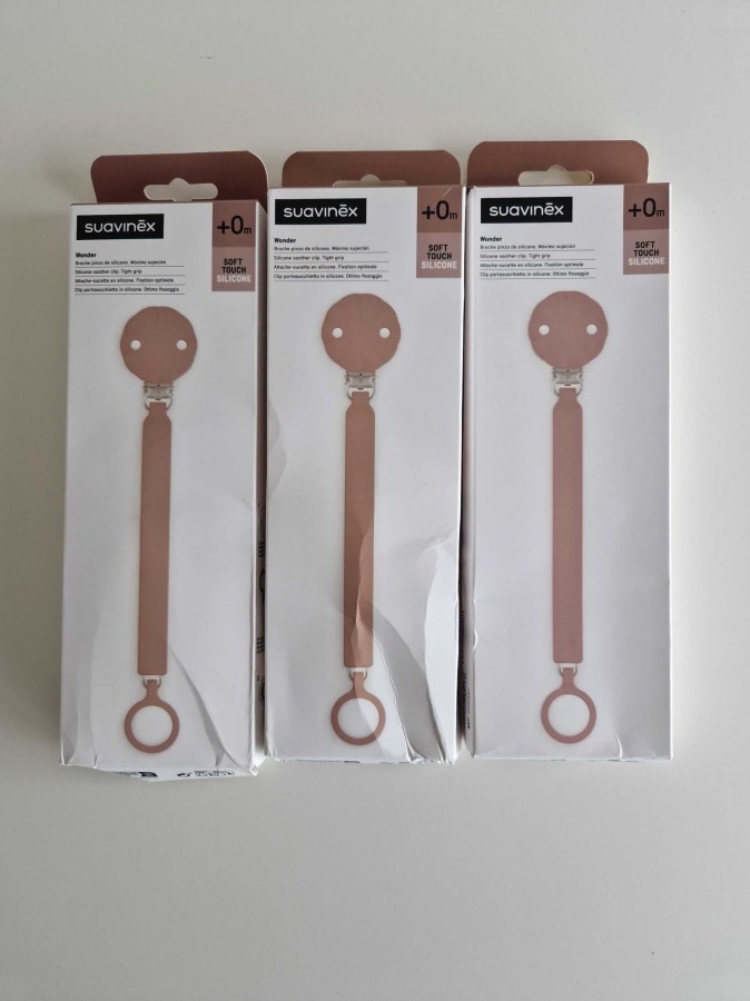 Uszkodzone opakowanie: silikonowa zawieszka do smoczka WONDER - Raw Umber / Suavinex