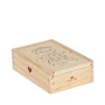 Drewniana układanka puzzle miś - dusty pink / Konges Slojd