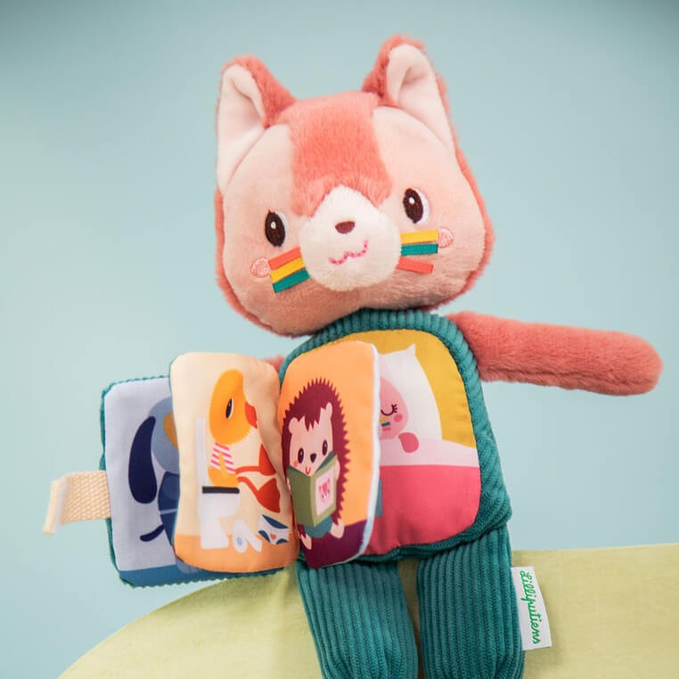 Przytulanka z książeczką Kotka Jeanne 6 m+ / Lilliputiens