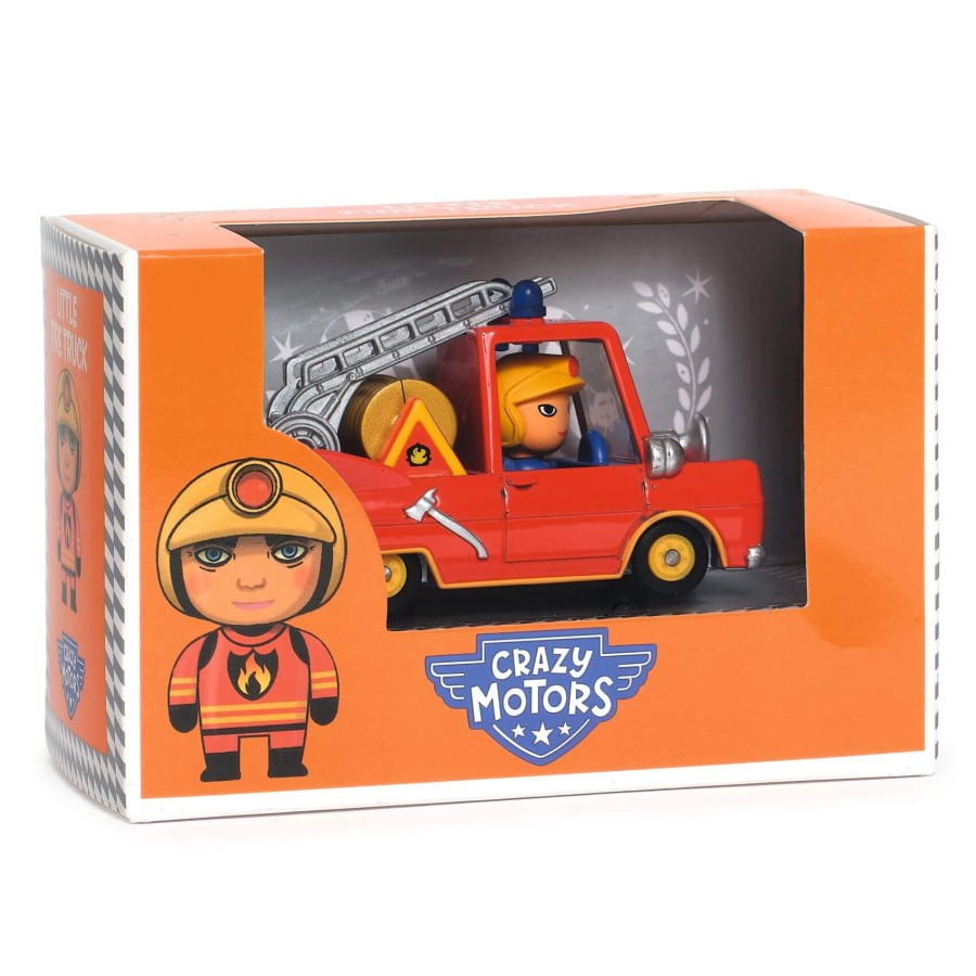 Autko CRAZY MOTORS - LITTLE FIRE TRUCK / Djeco