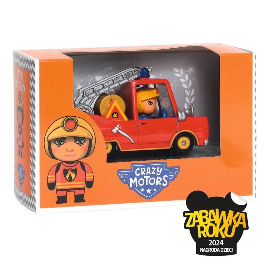Autko CRAZY MOTORS - LITTLE FIRE TRUCK / Djeco