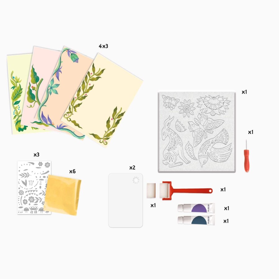 Zestaw artystyczny grawerowanie pieczątek NATURA / Djeco