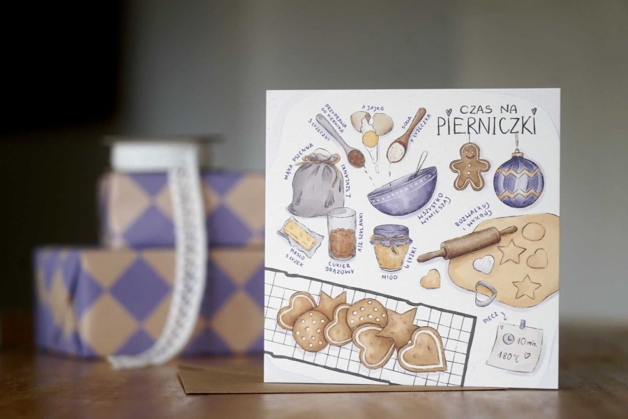 Kartka świąteczna CZAS NA PIERNICZKI / Hi Little