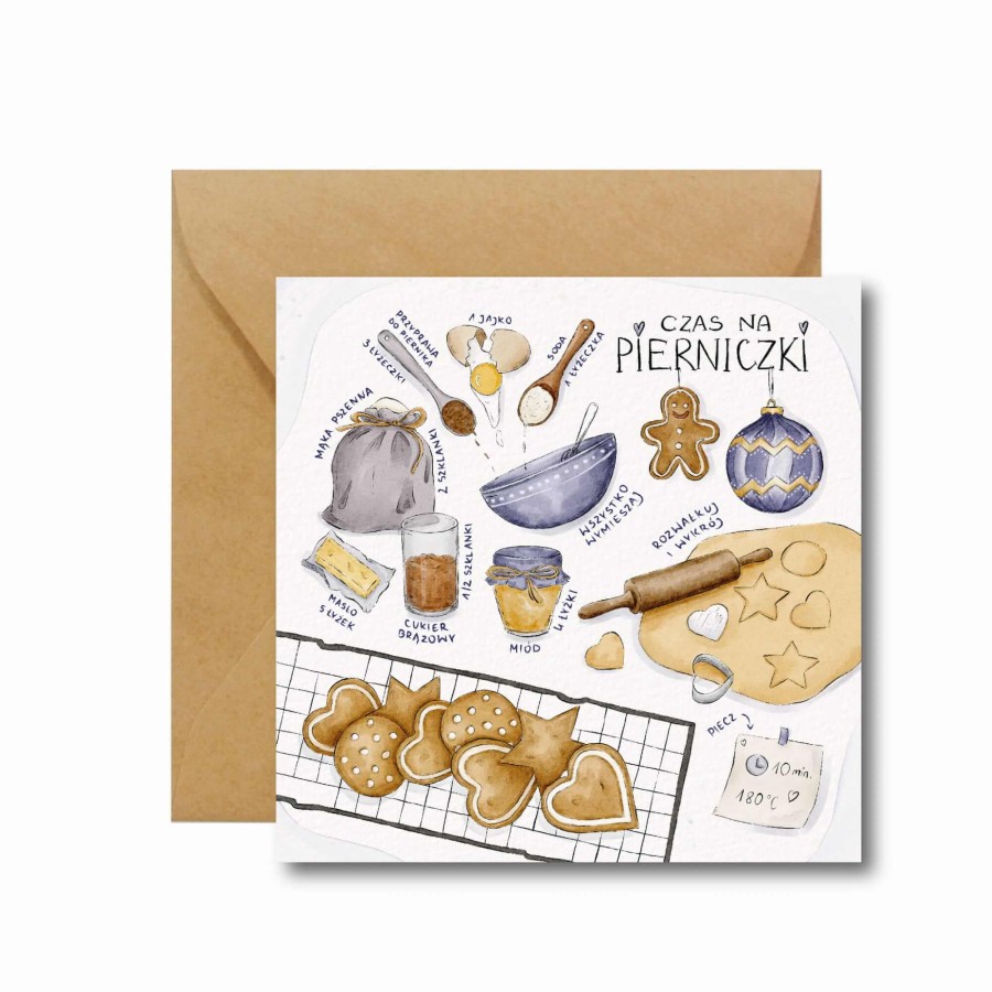 Kartka świąteczna CZAS NA PIERNICZKI / Hi Little