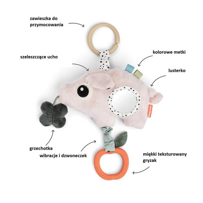 Zawieszka sensoryczna Świnka Pigee Powder / Done by Deer
