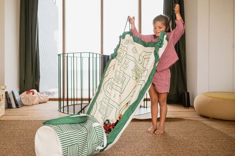 Kosz na zabawki i mata do zabawy 2w1 - Roadmap / Play&Go