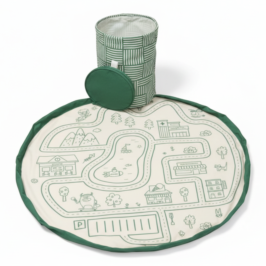 Kosz na zabawki i mata do zabawy 2w1 - Roadmap / Play&Go