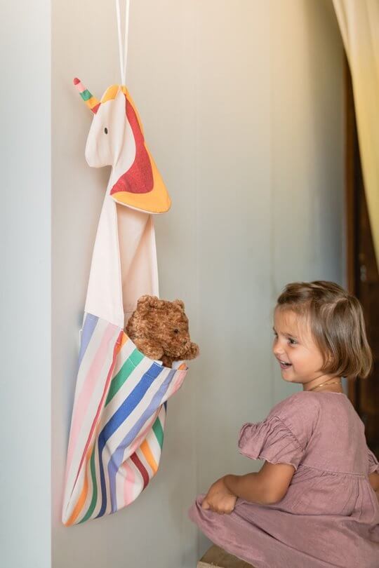 Organizer ścienny i torba dla dzieci 2w1 - Jednorożec / Play&Go