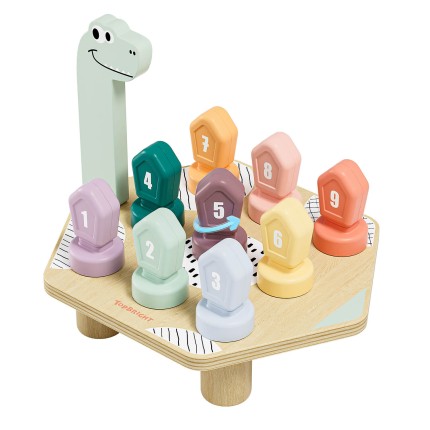 Gra do nauki kolorów i liczb Dino, 36m+ / TOPBRIGHT