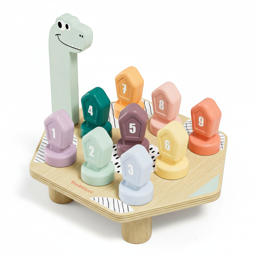 Gra do nauki kolorów i liczb Dino, 36m+ / TOPBRIGHT