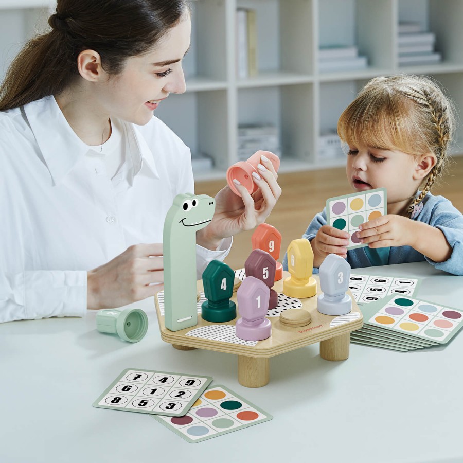 Gra do nauki kolorów i liczb Dino, 36m+ / TOPBRIGHT