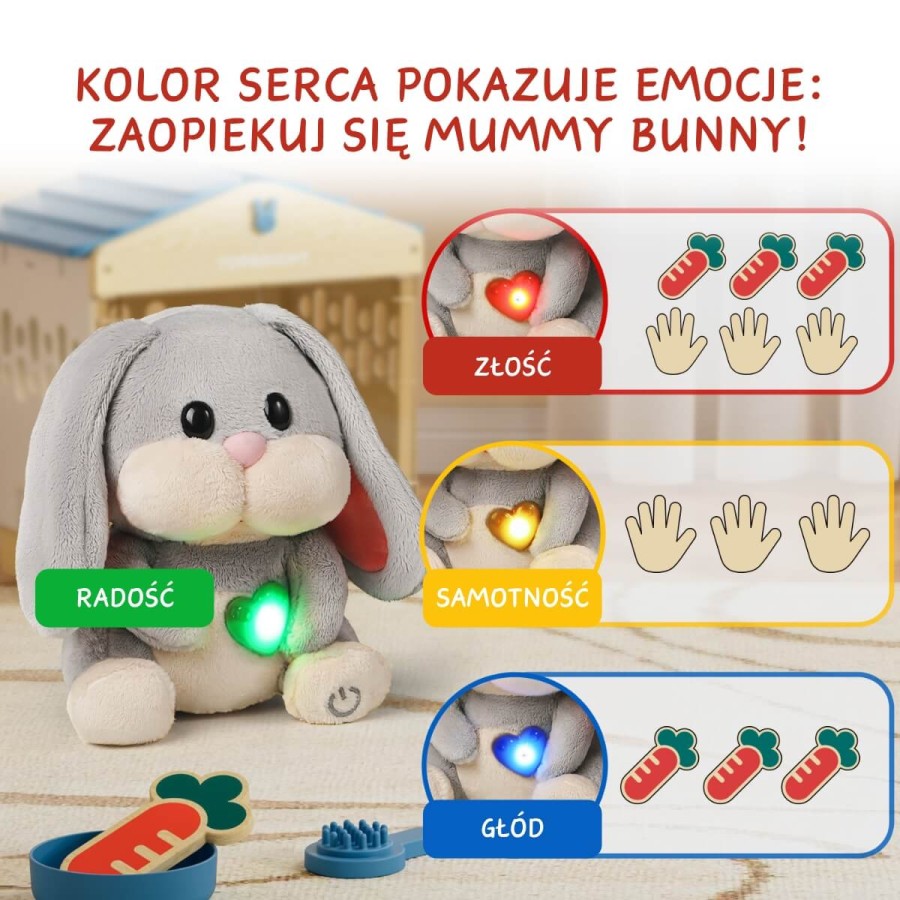 Zabawka interaktywna Mummy Bunny, 36m+ / TOPBRIGHT