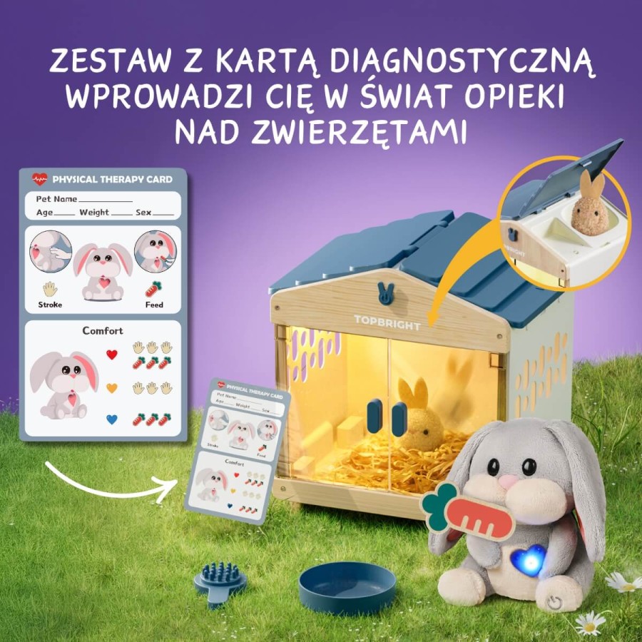 Zabawka interaktywna Mummy Bunny, 36m+ / TOPBRIGHT