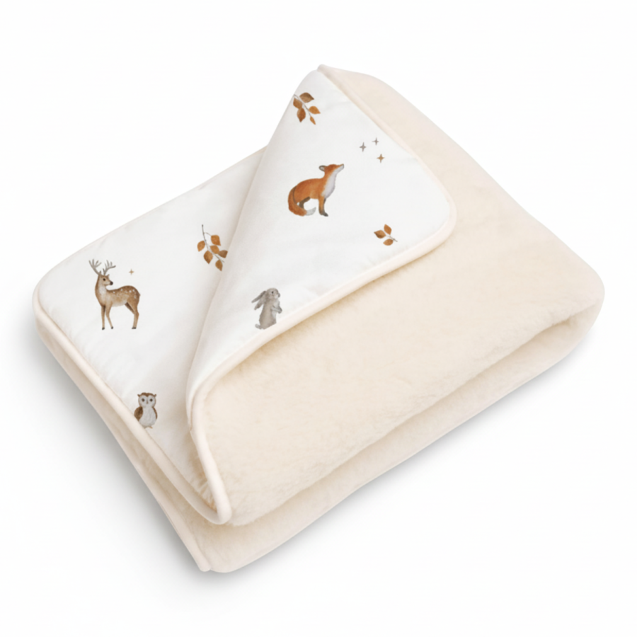 Kocyk dwustronny MERINO Woodland / Layette