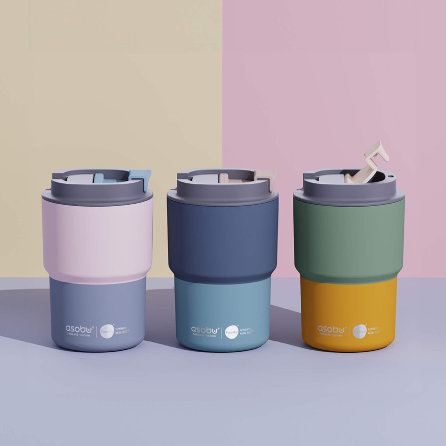 Kubek termiczny Coffee Express, 360 ml - różowy / Asobu