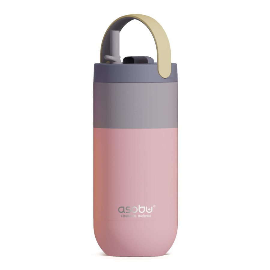 Butelka termiczna Orbit, 900 ml - pastelowy brzoskwiniowy / Asobu