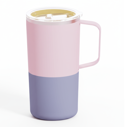Kubek termiczny Tower Mug, 600 ml - pastelowy różowy / Asobu