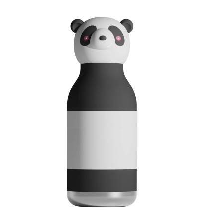 Butelka termiczna ze słomką Bestie, 460 ml - Panda / Asobu
