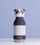 Butelka termiczna ze słomką Bestie, 460 ml - Panda / Asobu
