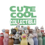 Butelka termiczna ze słomką Bestie, 460 ml - Żyrafa / Asobu