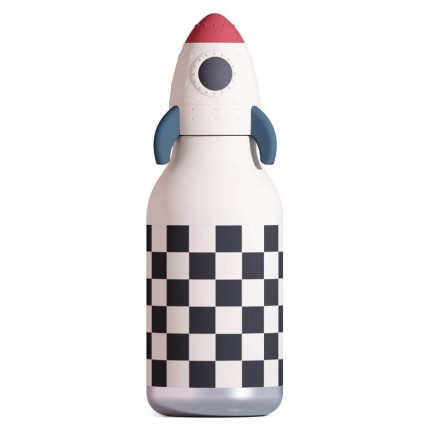 Butelka termiczna ze słomką Bestie, 460 ml - Rakieta / Asobu