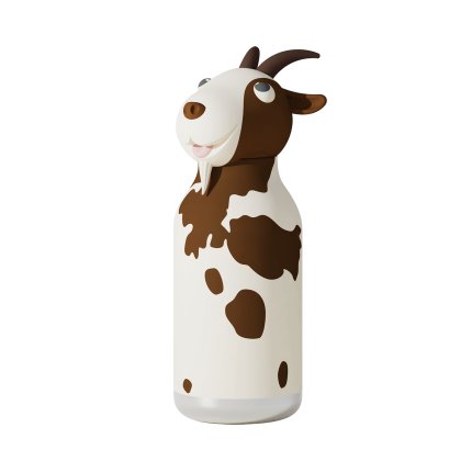 Butelka termiczna ze słomką Bestie, 460 ml - Koza / Asobu