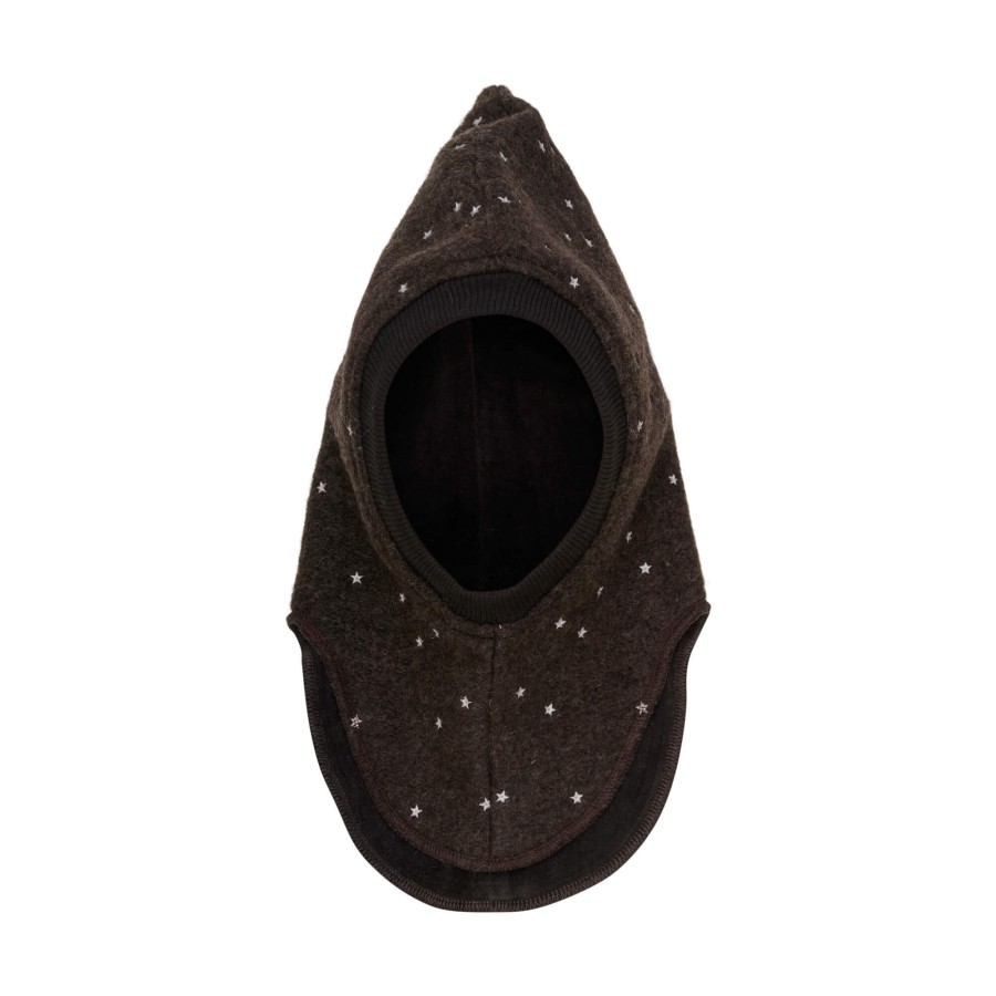 Kominiarka z gwiazdkami - dark brown melange / HUTTEliHUT