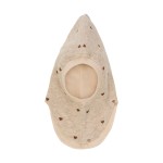 Kominiarka z serduszkami - sand melange / HUTTEliHUT