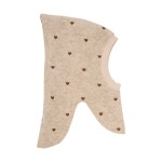 Kominiarka z serduszkami - sand melange / HUTTEliHUT