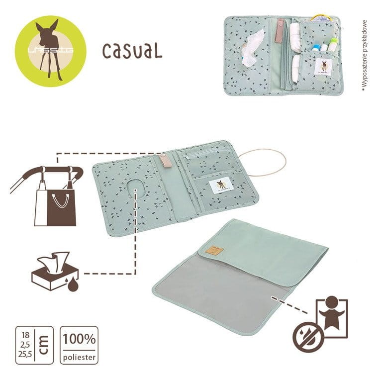 Etui-organizer na akcesoria do przewijania Floral mint / Lassig