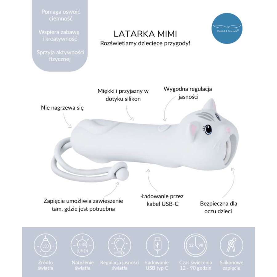 Latarka Kot MIMI / Rabbit&Friends