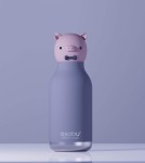 Butelka termiczna ze słomką Bestie, 460 ml - Świnka / Asobu