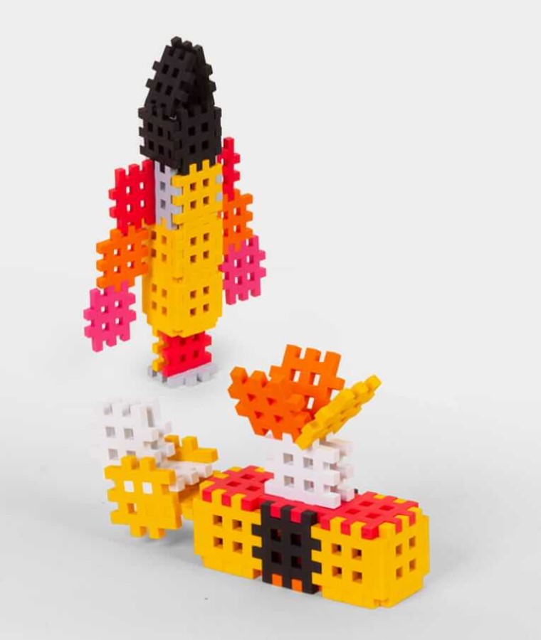 Klocki waffle MIDI 90 el. / Marioinex Marioinex