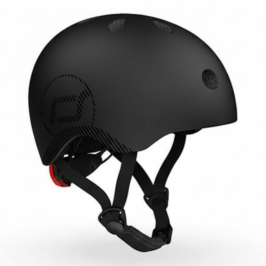 Kask M-L starszych dzieci i nastolatków Black / Scoot&Ride