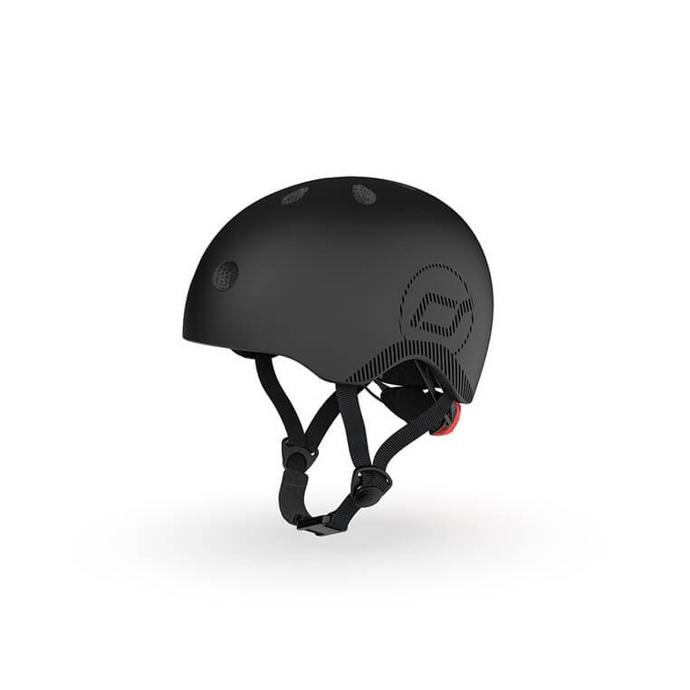 Kask M-L starszych dzieci i nastolatków Black / Scoot&Ride
