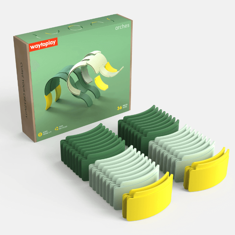 Tory do układania Arches - Creator Set, 36 el. / WayToPlay