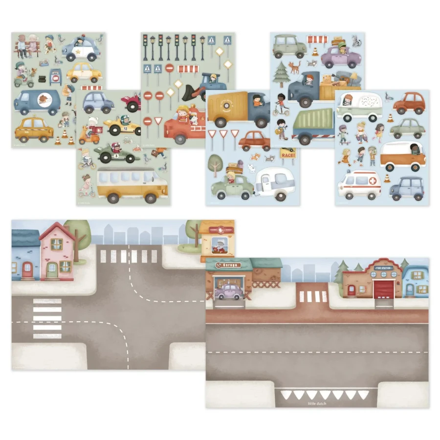 Książeczka z naklejkami Jim na ulicy / Little Dutch