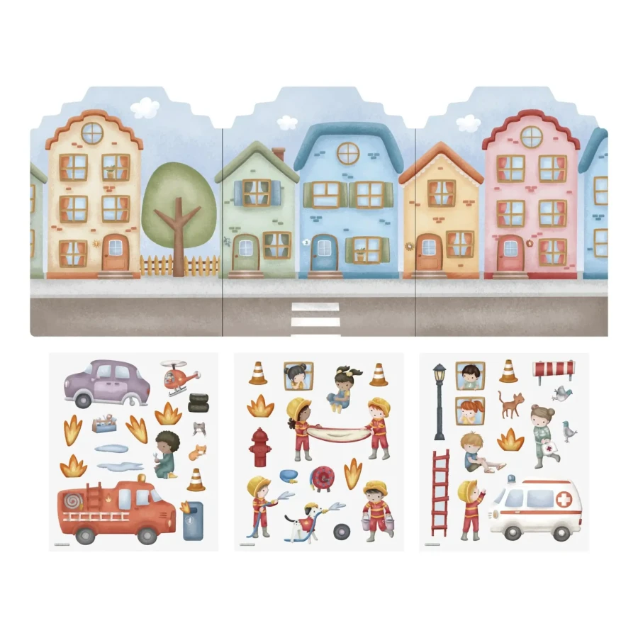 Naklejki wielokrotnego użytku Jim & Friends / Little Dutch