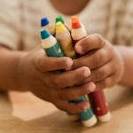 Drewniane, grube kredki Jim & Friends / Little Dutch