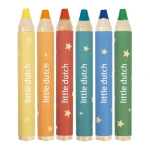 Drewniane, grube kredki Jim & Friends / Little Dutch