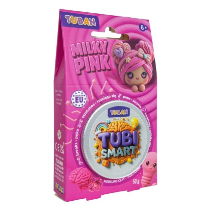Plastelina Tubi Smart - MILKY PINK, 50g / Tuban