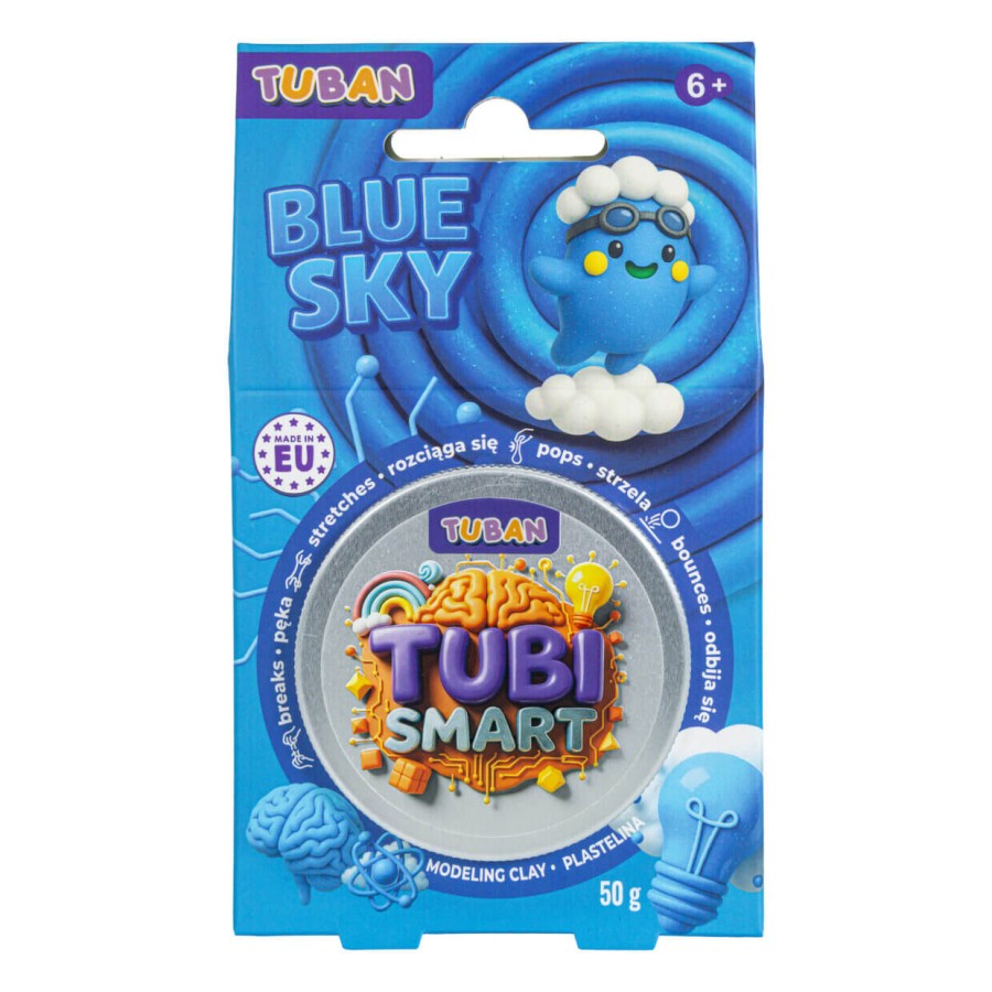 Plastelina Tubi Smart - BLUE SKY, 50g / Tuban