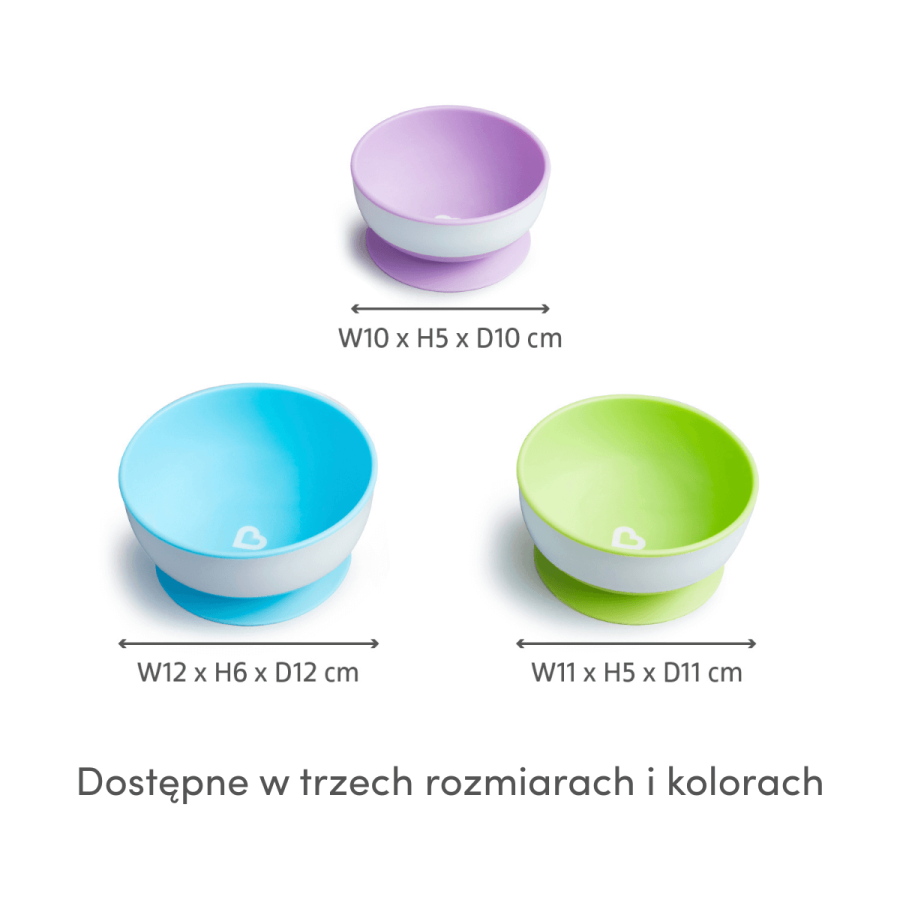 Zestaw 3 miseczek z przyssawką / Munchkin