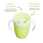 Kubek treningowy z uchwytami Miracle 360°, 207ml - zielony / Munchkin