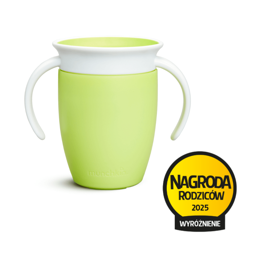 Kubek treningowy z uchwytami Miracle 360°, 207ml - zielony / Munchkin