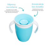 Kubek treningowy z uchwytami Miracle 360°, 207ml - niebieski / Munchkin
