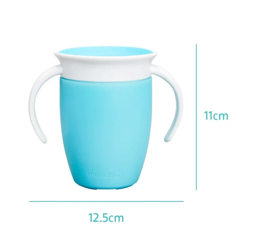 Kubek treningowy z uchwytami Miracle 360°, 207ml - niebieski / Munchkin